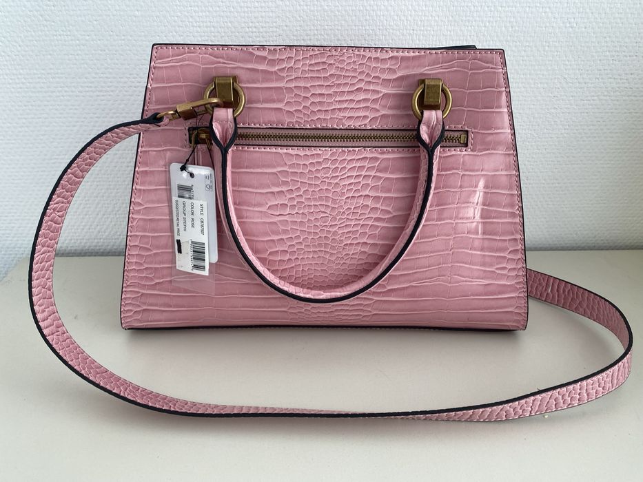 Geantă Guess Katey Croc Pink – Nouă cu etichetă