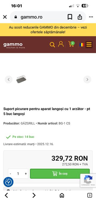 Suport picurare pentru aparat langosi