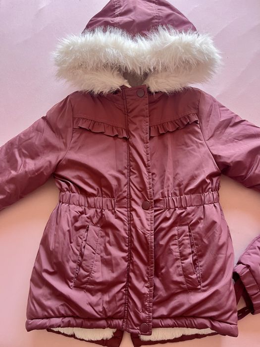 Зимно яке и гащеризон за момиче размер 92
