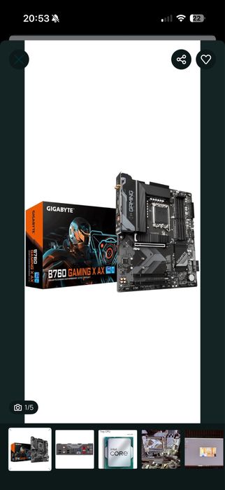 Kit pc Placa de baza Gigabyte  B 760 x Ax Gaming wifi 6 + procesor intel core I5 14600 kf pc gaming intel i5 i7 i9 ddr5 ps5 slim pro asus