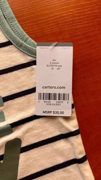 Вещи Carter's Новые (оригинал США)на 2 года