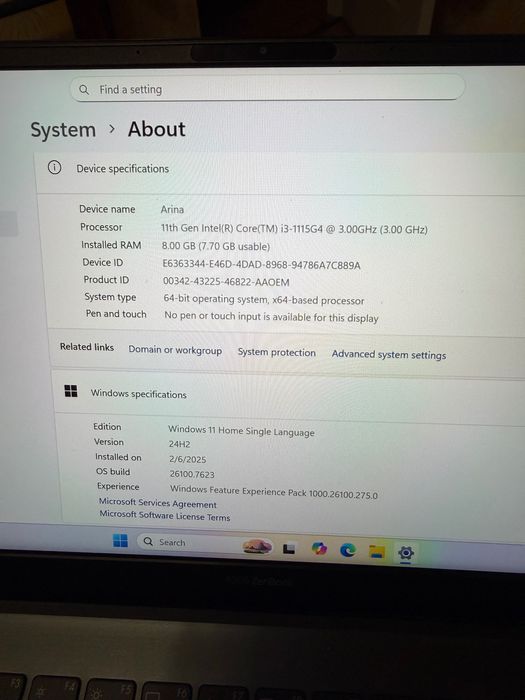 ноутбук Asus Zenbook