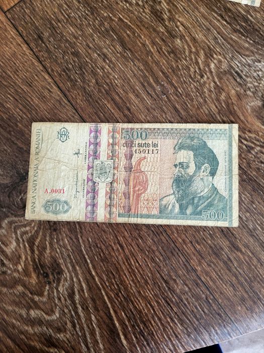 Bancnotă veche 500 lei - "Constantin Brâncuși"