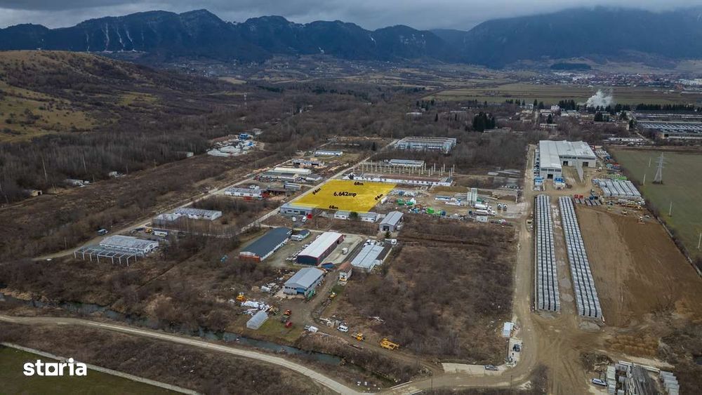Teren 6500mp - Parcul Industrial Zărnești - Front 94m - Taxare inversă