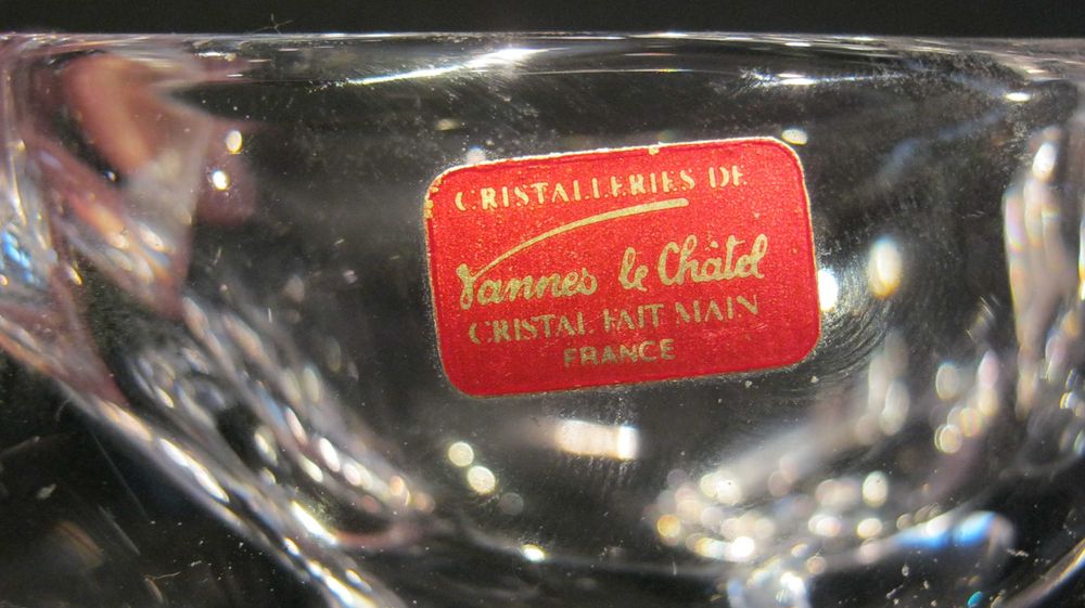 Cristal exclusiv,rar,unicat,JANNES LE CHATEL,manufactura,2 piese.