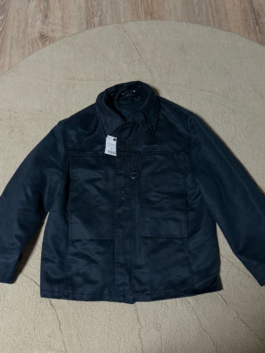 Zara washed-effect waxed jacket in dark blue. Ново, размер S