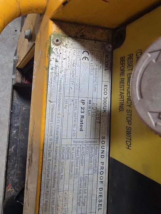 Aparat de Sudura cu generator motor kubota