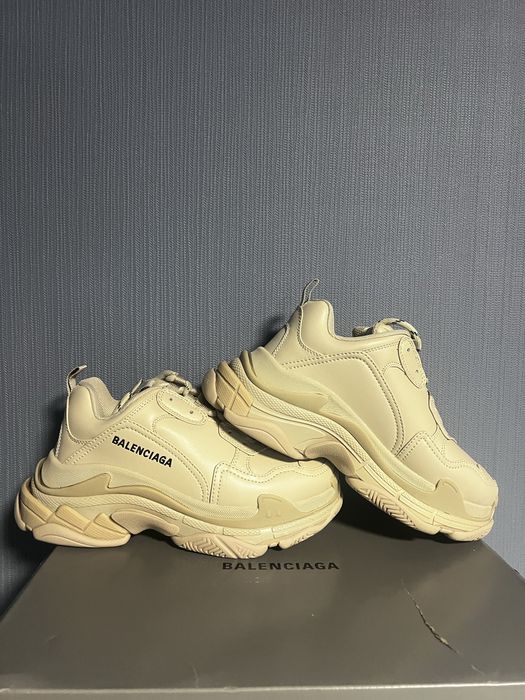 Adidasi Balenciaga Triple S Tan Piele Premium  / 2026