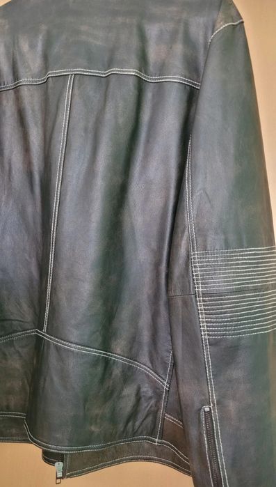 Geacă piele naturală Black Rivet