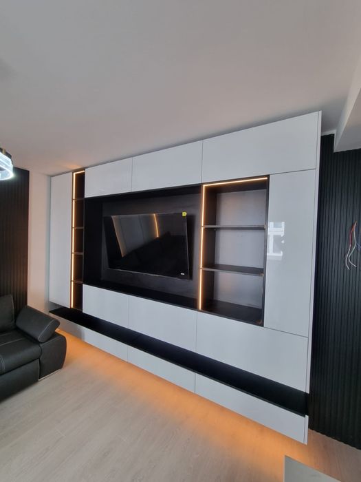 Mobila de living - LED  - MDF LUCIOS - la comandă