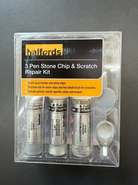 Kit de reparare a zgârieturilor auto Halfords - culoarea Satin Silver