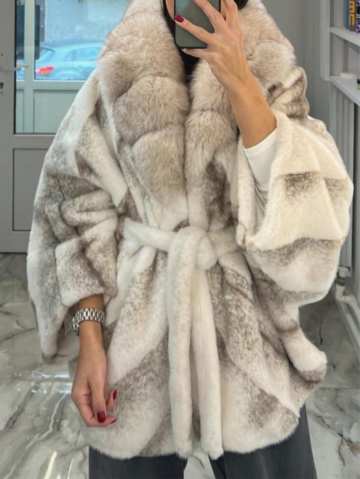 Alcantara  cu blana naturala s M L pe stoc