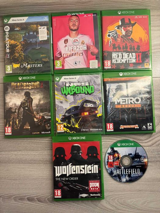 Lot 8 jocuri Xbox One / Series X – Red Dead Redemption 2, NFS Unbound, Metro Redux, Dead Rising 3
