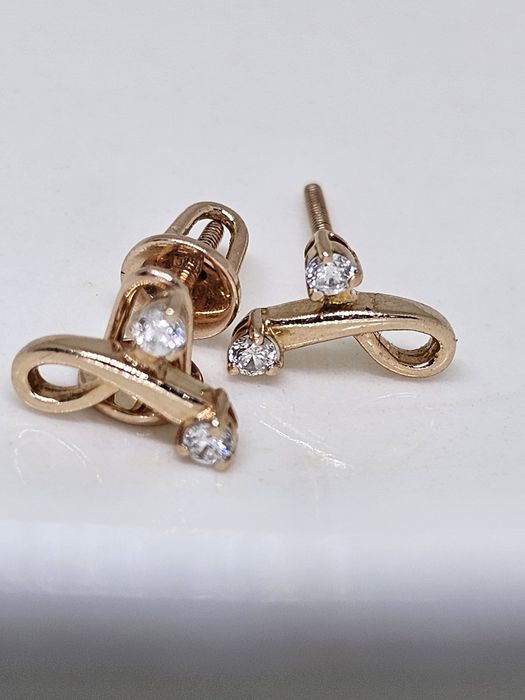 Пуссеты бриллианты 585