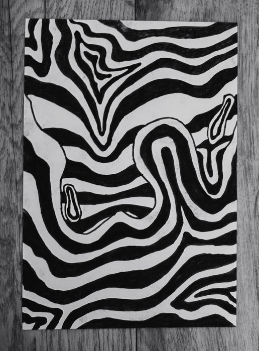 Картина чёрно-белая а4