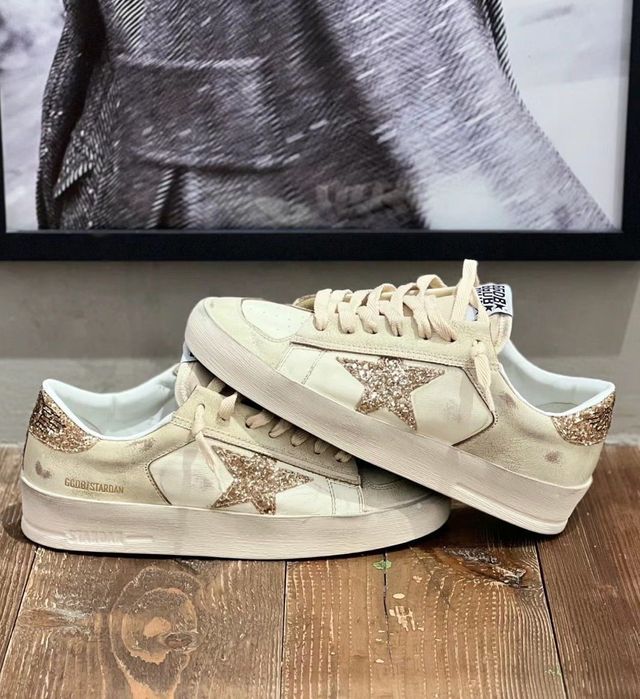 Golden Goose Stardan Brown Glitter