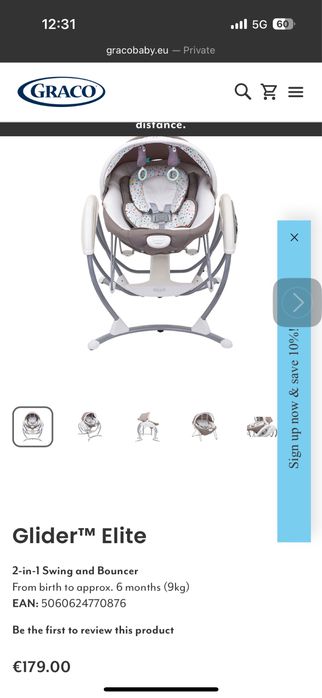 Leagan electric  Graco DreamGlider - Leagan si scaunel 2 in 1