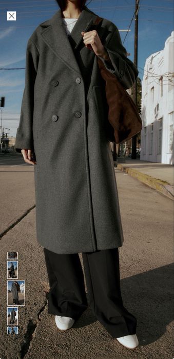 Пальто темно серый