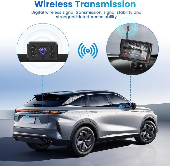 Безжична автомобилна камера за заден ход, HD монитор 4.3 инча, IP69 во