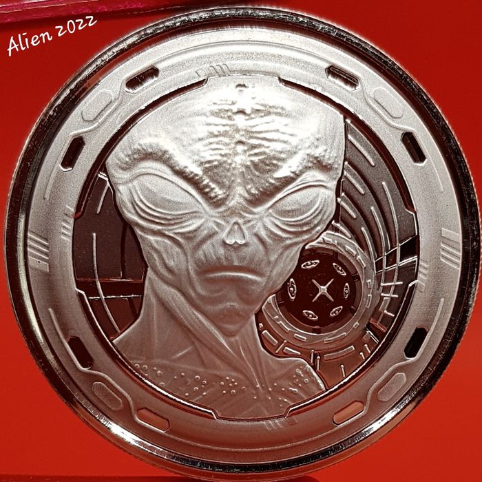 Star Wars Alien Bitcoin monede argint lingou 999