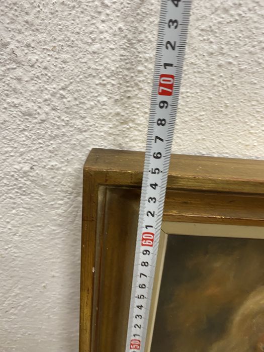 Стара френска картина портрет маслена картина платно