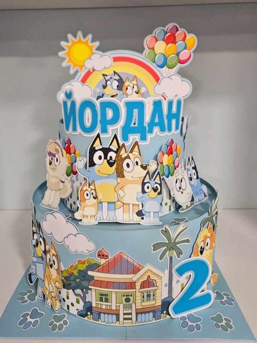 картонена торта Bluey