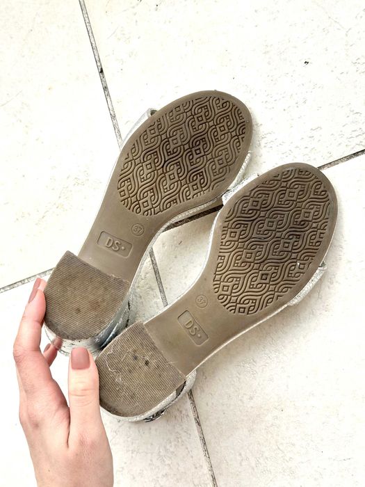 Sandale de damă argintii