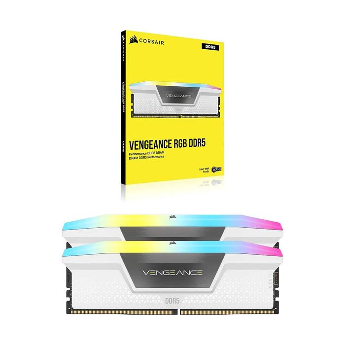 Рам памет Corsair VENGEANCE RGB White 32GB (2x16GB) DDR5 6000MHz CL30