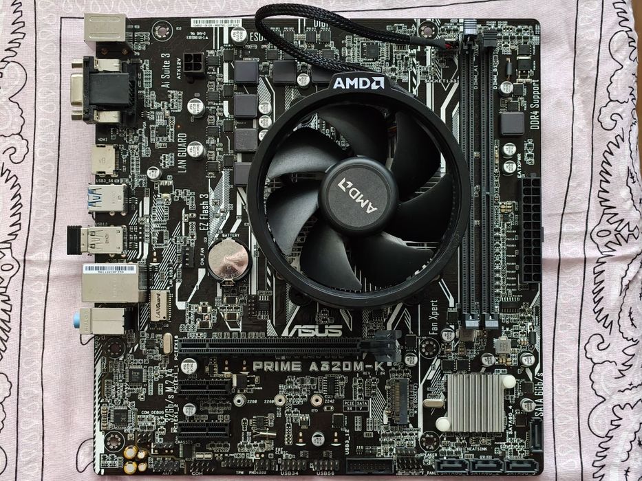 Kit AM4 Procesor Ryzen 5 5500 Placa de baza Asus A320m-K