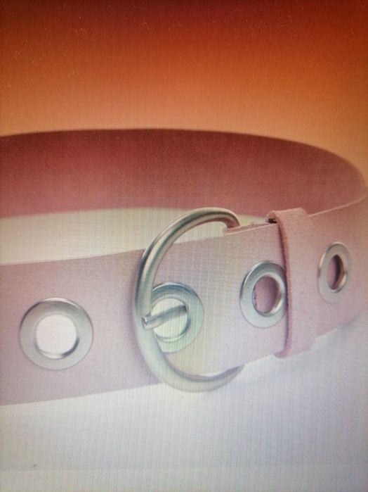 Колан от розов велур от MANGO