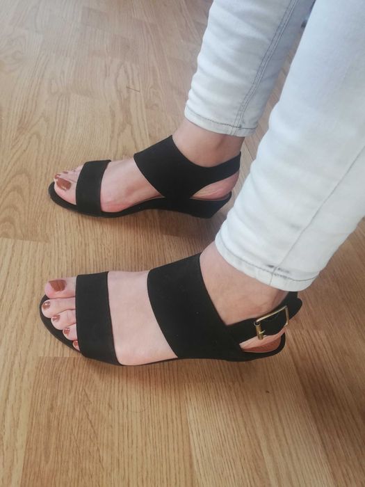 Sandale negre H&M 36