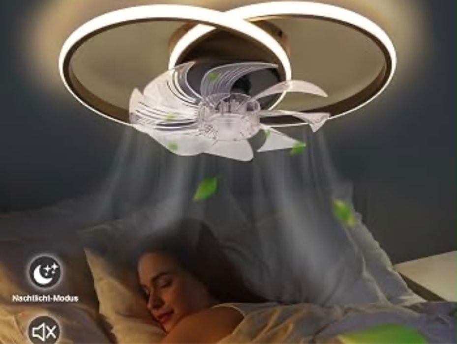 Ventilator de tavan  Homefire cu iluminare LED-36W-6 viteze-telecomanda