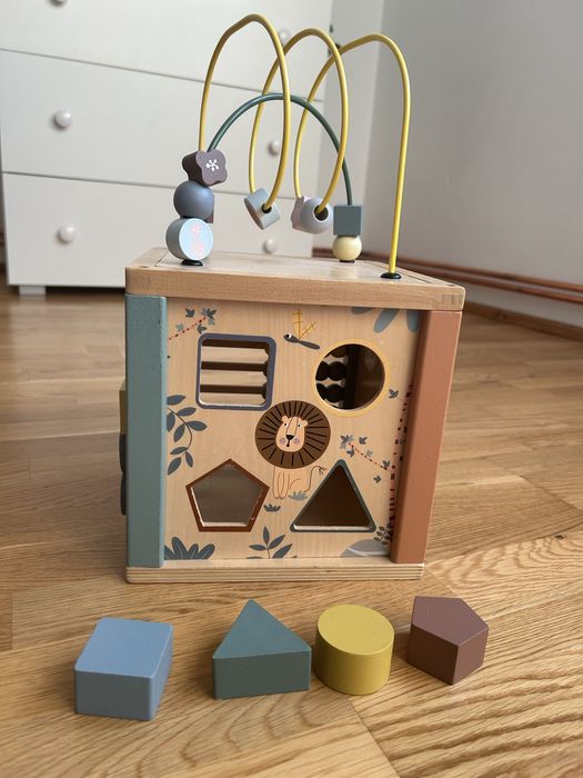 cub educativ ,jucarie din lemn
