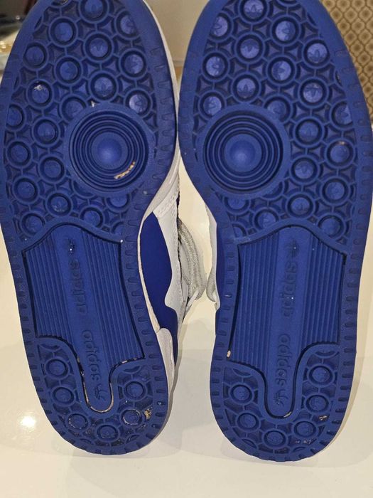 Кроссовки adidas синие mid forum