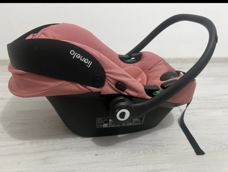 Scoica auto pentru copii Linonelo Astrid i-Size, 0-13 kg, Pink Coral