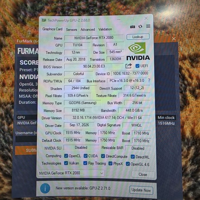 Продам RTX 2080 colorful custom