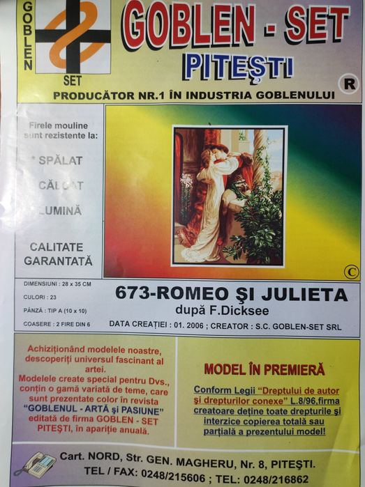 Набор для вышивания полукрестом румынский