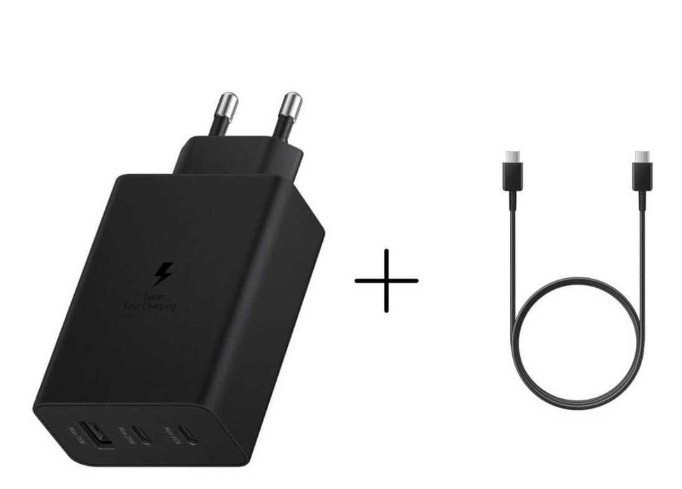 Incarcator 65W Trio Negru Cu cablu Usb C inclus - Nou