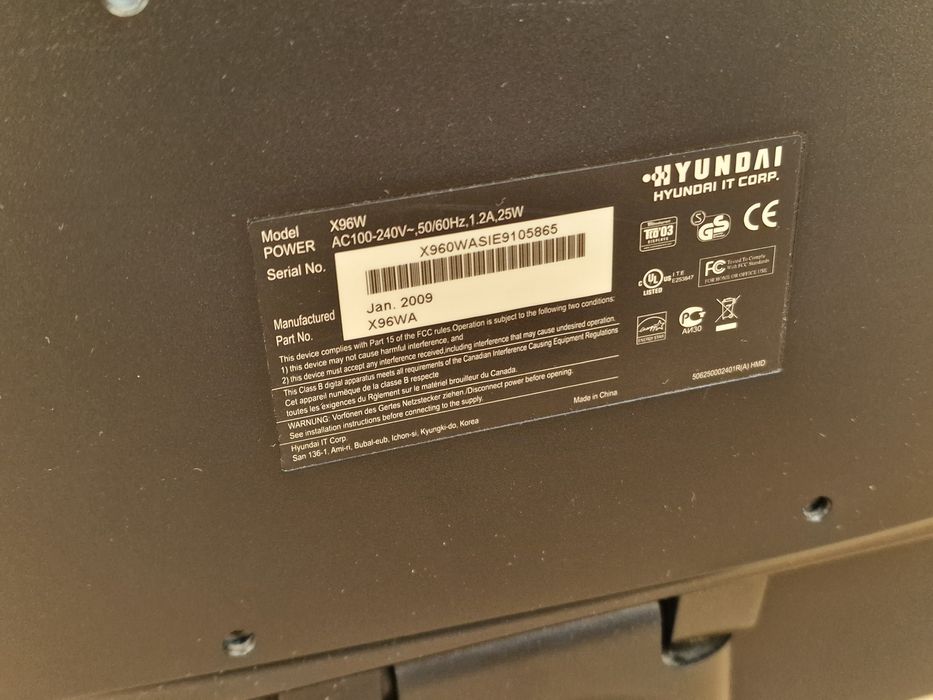 Монитор Hyundai 19 inch 75HZ 1366x768 LCD