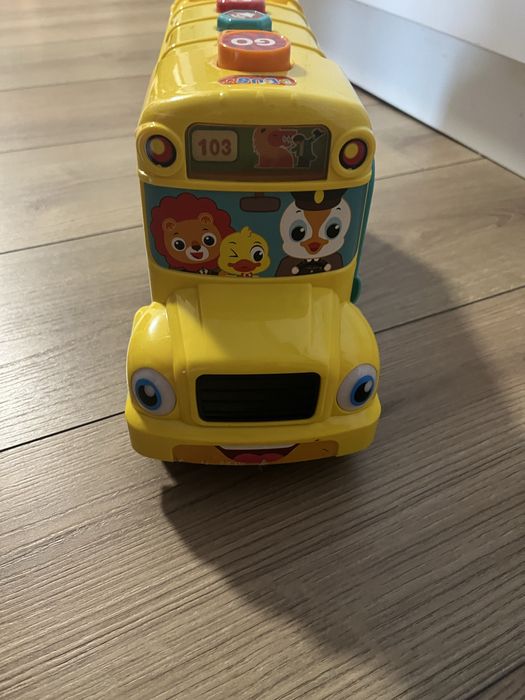 Jucarie interactiva Hola - Autobuzul scolar, cu lumini si sunete