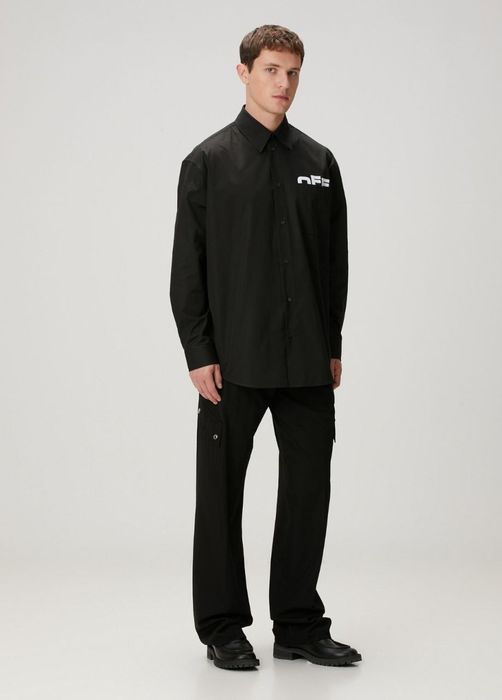 Нова мъжка черна риза Off White