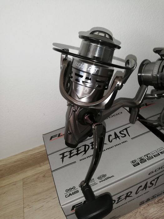 Set 2 Mulinete FL Feeder Cast 6000 10 Rulment model nou