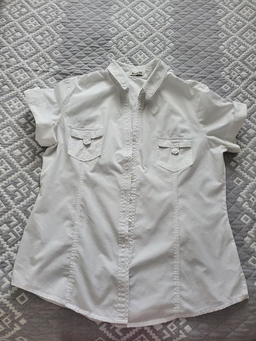 Белые женские рубашки р.48
