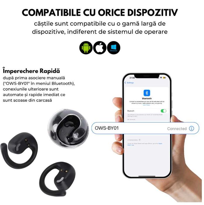 Traducator conversatii, 144 limbi, carcasa cu incarcare, Android/IOS