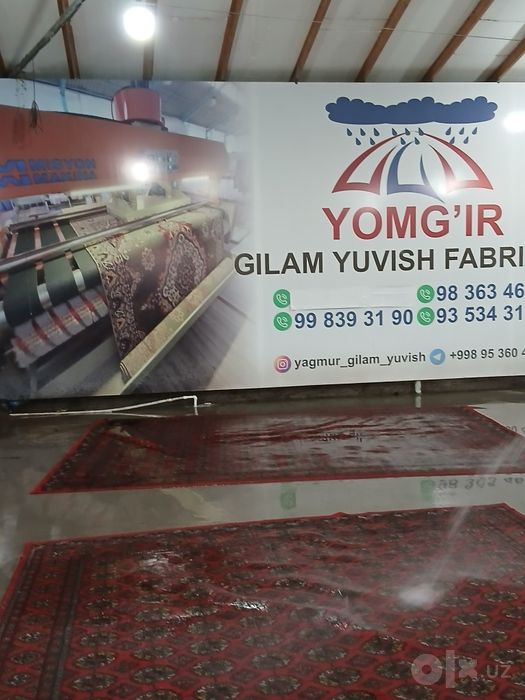 Gilam yuvish hizmati Segili. zangota shu atrifdagi barcha tumanlar
