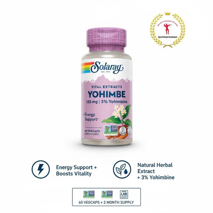 Solaray Yohimbe — экстракт йохимбе для энергии и жиросжигания