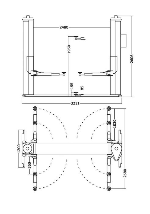 Elevator auto Eurolift Z51/3S Zavagli Santi capacitate 3500 kg