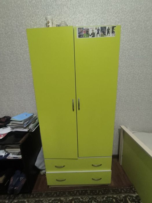 Детская мебель 1 шкаф 2 кровати