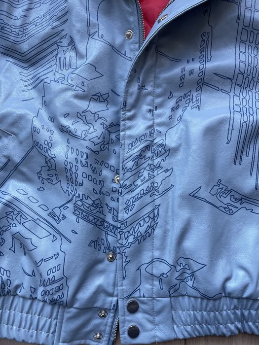 Бомбър кожено яке Boohoo MAN