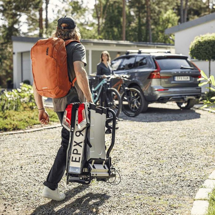 Нов Багажник за Колело за Теглич Велобагажник THULE 933 100 EasyFold XT 2, 13 Пина, 5 години Гаранция, за 2 Велосипеда